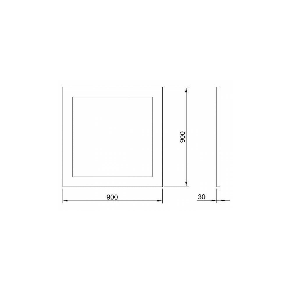 Oglinda Temptation 2, 90x90x3cm, Aur